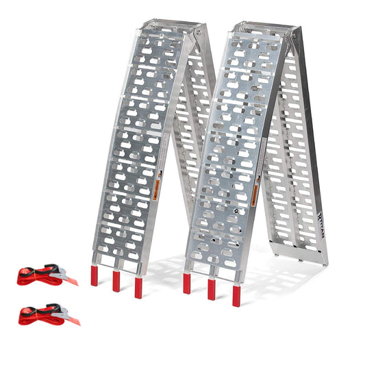 Jopassy Klappbare Aluminium Auffahrrampe 226 cm 340 kg pro Rampe für Motorrad und Anhänger
