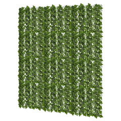 Jopassy Künstliche Efeu Hecke 12 Stück 100 x 300 cm Sichtschutz für Balkon und Terrasse