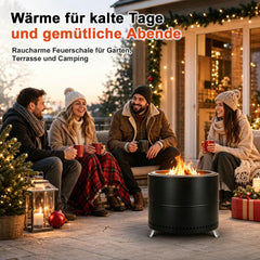 Jopassy Feuerschale Edelstahl Ø50 cm raucharm und klappbar