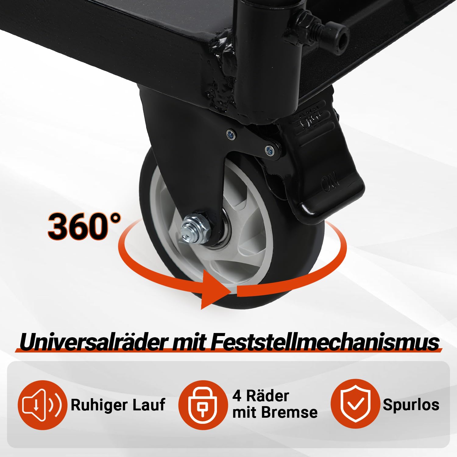 Jopassy Plattenwagen 680kg Schwerlast Plattentransporter mit 4 Lenkrollen für Werkstatt Lager Baustelle