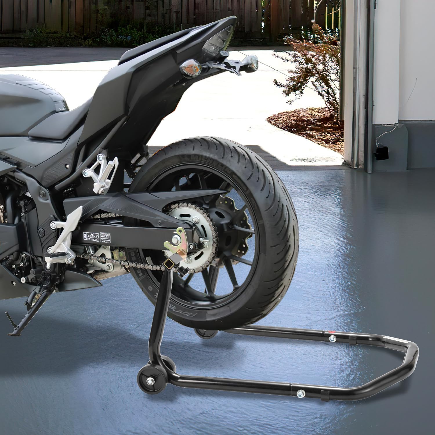 Jopassy Motorrad Montageständer Set vorne und hinten bis 300 kg verstellbar