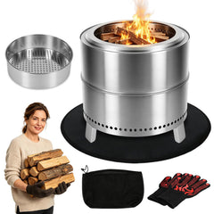 Jopassy Feuerschale Edelstahl Ø50 cm raucharm und klappbar