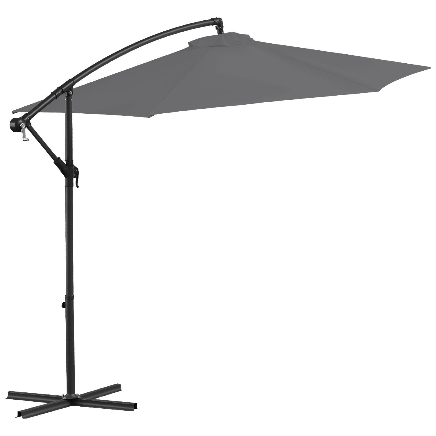Jopassy Sonnenschirm Ø 300/350 cm, Ampelschirm mit Ständer und Kurbe