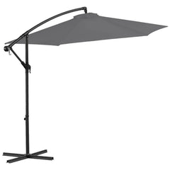 Jopassy Sonnenschirm Ø 300/350 cm, Ampelschirm mit Ständer und Kurbe