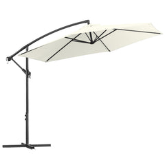 Jopassy Sonnenschirm Ø 300/350 cm, Ampelschirm mit Ständer und Kurbe