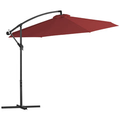 Jopassy Sonnenschirm Ø 300/350 cm, Ampelschirm mit Ständer und Kurbe