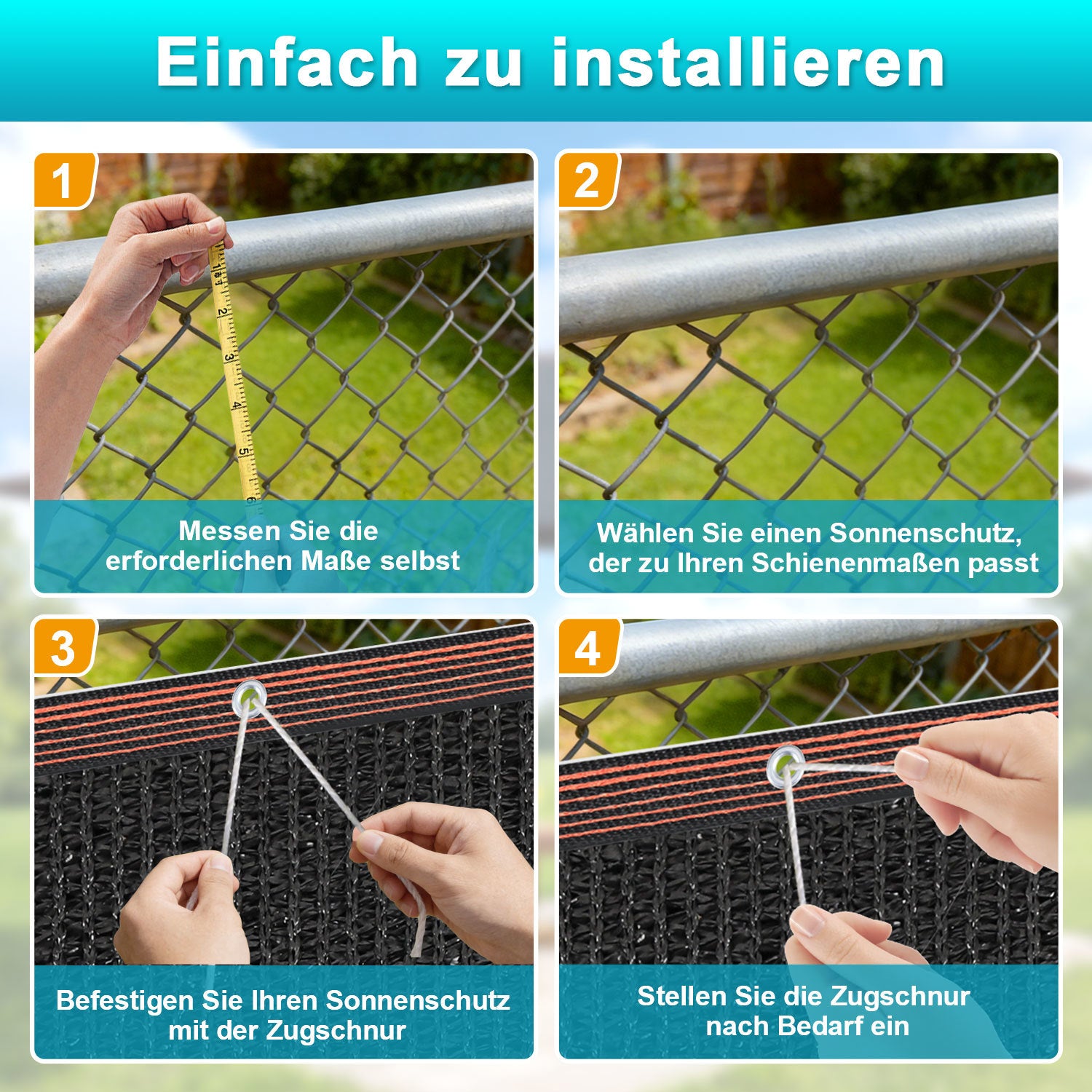 Jopassy Sonnensegel Sonnenschutz, Reißfestem Sun Sail mit Ösen
