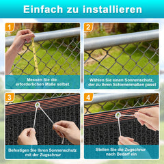 Jopassy Sonnensegel Sonnenschutz, Reißfestem Sun Sail mit Ösen