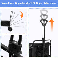 Jopassy  Bollerwagen faltbar 100 x 51 x 75 cm 100 kg für Garten und Camping