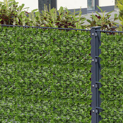 Jopassy Künstliche Efeu Hecke 12 Stück 100 x 300 cm Sichtschutz für Balkon und Terrasse