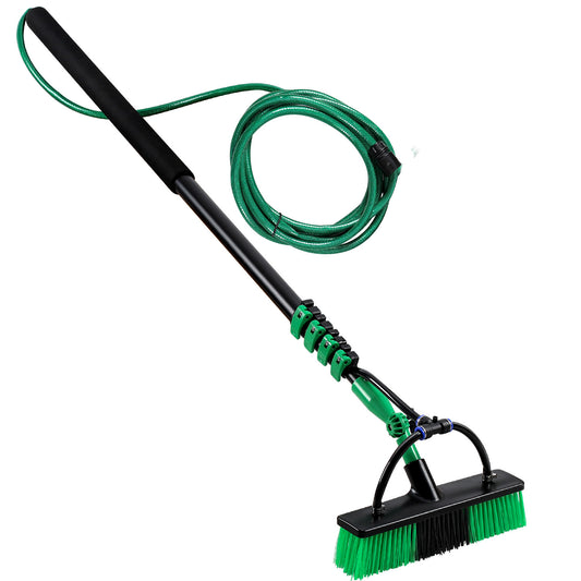Jopassy Teleskop Waschbürste 3,6M/4,8M/7,2M, Waschbürste mit Teleskopstiel, Teleskopbürste mit Wasseranschluss