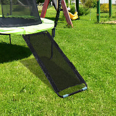 Jopassy Trampolin Rutsche 150 cm, Trampolinleiter & Trampolinzubehör für Kindertrampolin, bis 100 kg belastbar, aus verzinktem Rohr & PP, für Trampoline ab 10 ft