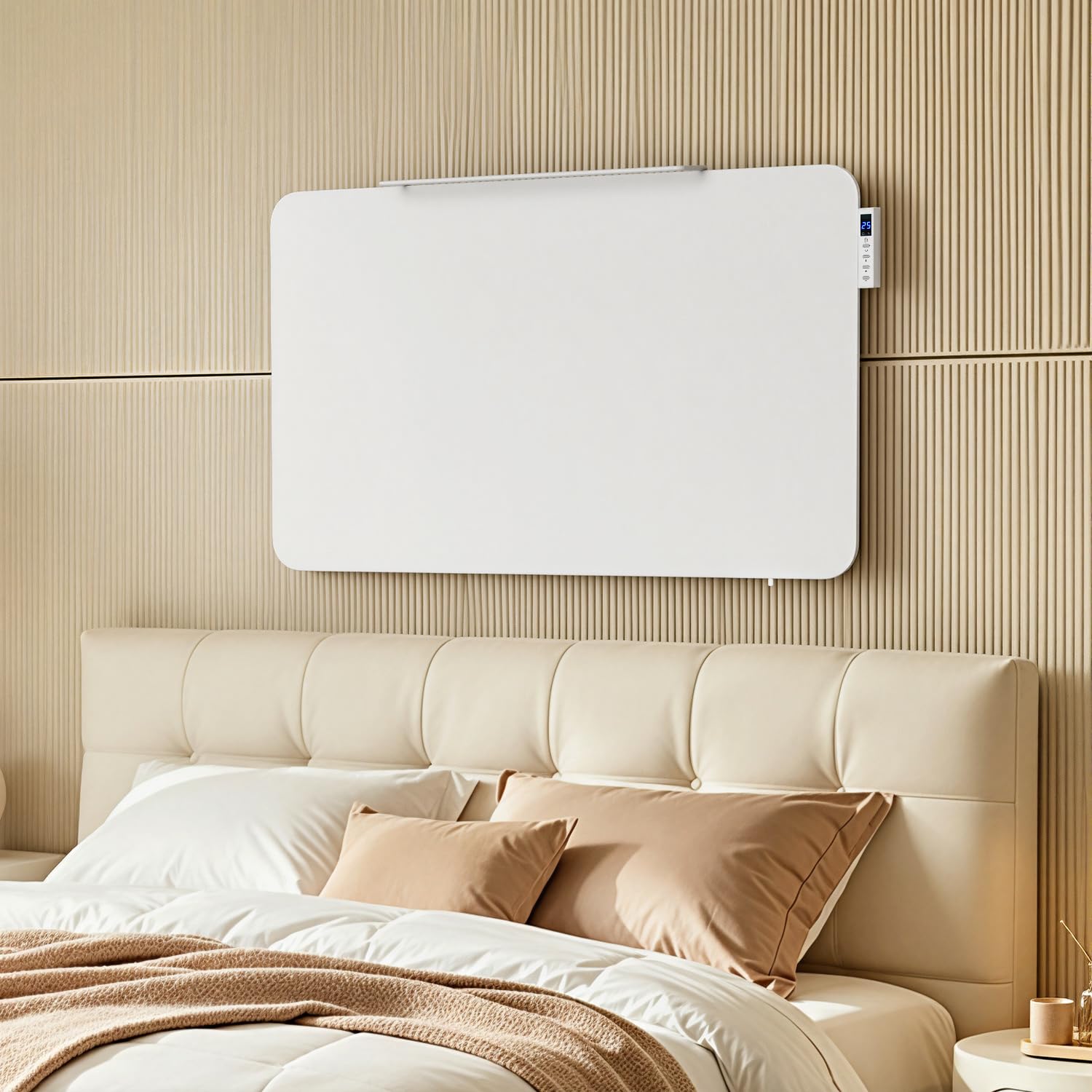 Jopassy Infrarotheizung 450/800W mit Smart Thermostat App Handtuchhalter IP44