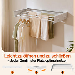Jopassy Wandwäscheständer klappbar 80/100 cm für Balkon und Innenbereich