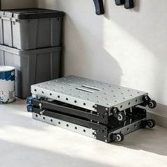 Jopassy Klappbare Arbeitsplattform 120 × 36 cm Höhenverstellbar 60–90 cm mit Rollen bis 500 kg
