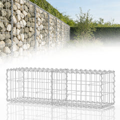 Jopassy Gabionenkorb 100x30x30 cm 2 Stück verzinkt für Gartenzaun