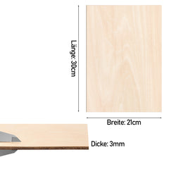 Jopassy Sperrholzplatten Lindenholz A3/A4 10 Stück