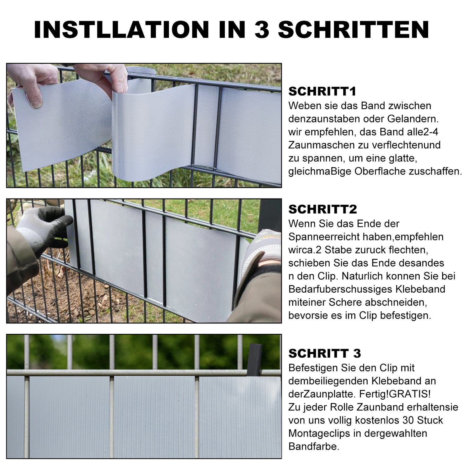 Jopassy Sichtschutzstreifen für Zaun und Balkon