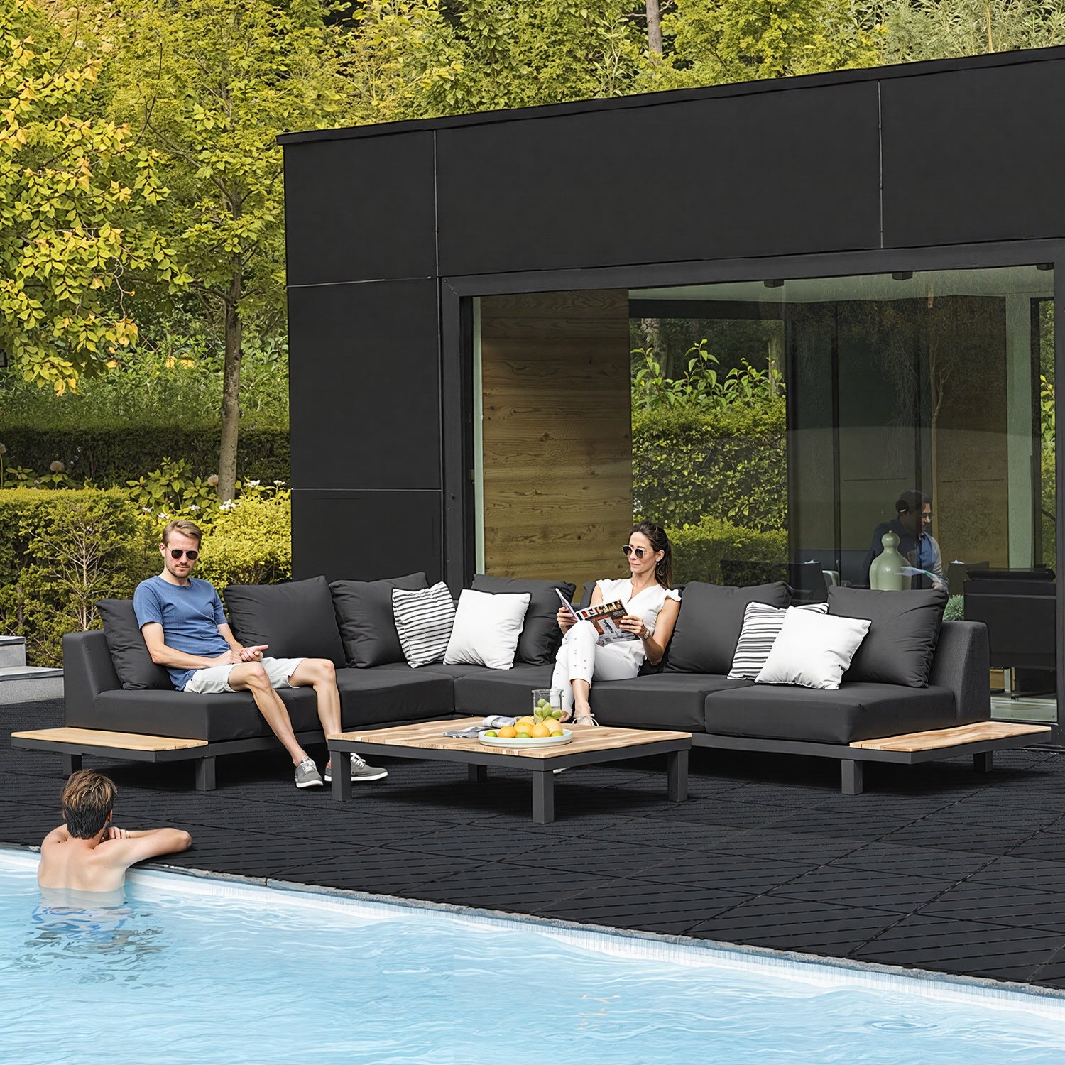 Jopassy PP Klickfliesen 30 x 30 cm für Balkon und Terrasse