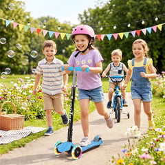 Jopassy Kinderroller mit LED Rädern klappbar 65-82 cm höhenverstellbar