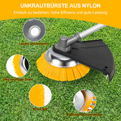Jopassy Unkrautbürste 200 mm Nylon Drahtbürste für Freischneider