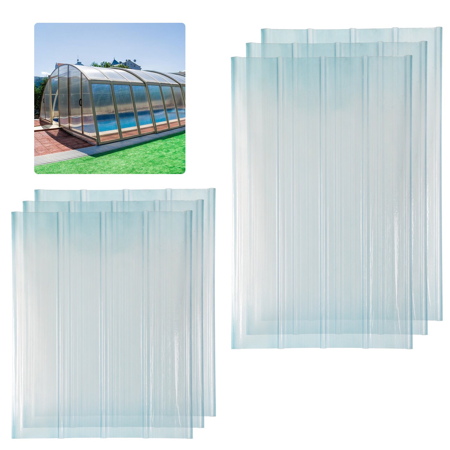 Jopassy FRP Wellplatten transparent für Dach und Gartenhaus