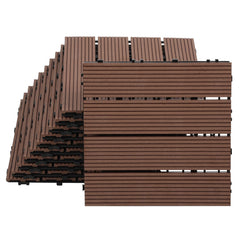 Jopassy WPC Terrassenfliesen 30x30 cm, Klickfliesen für Garten