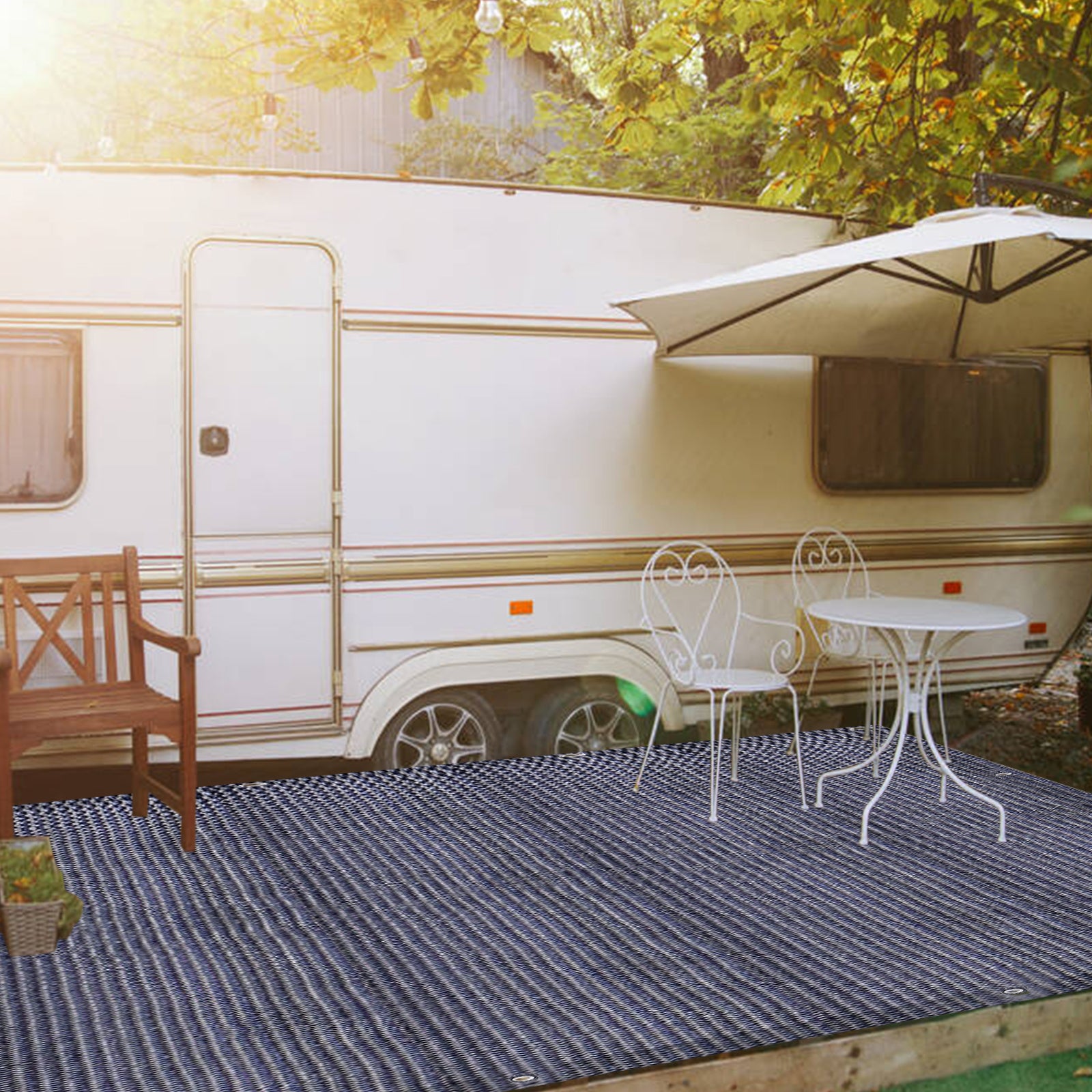 Jopassy Outdoor Campingteppich für Wohnwagen und Picknick