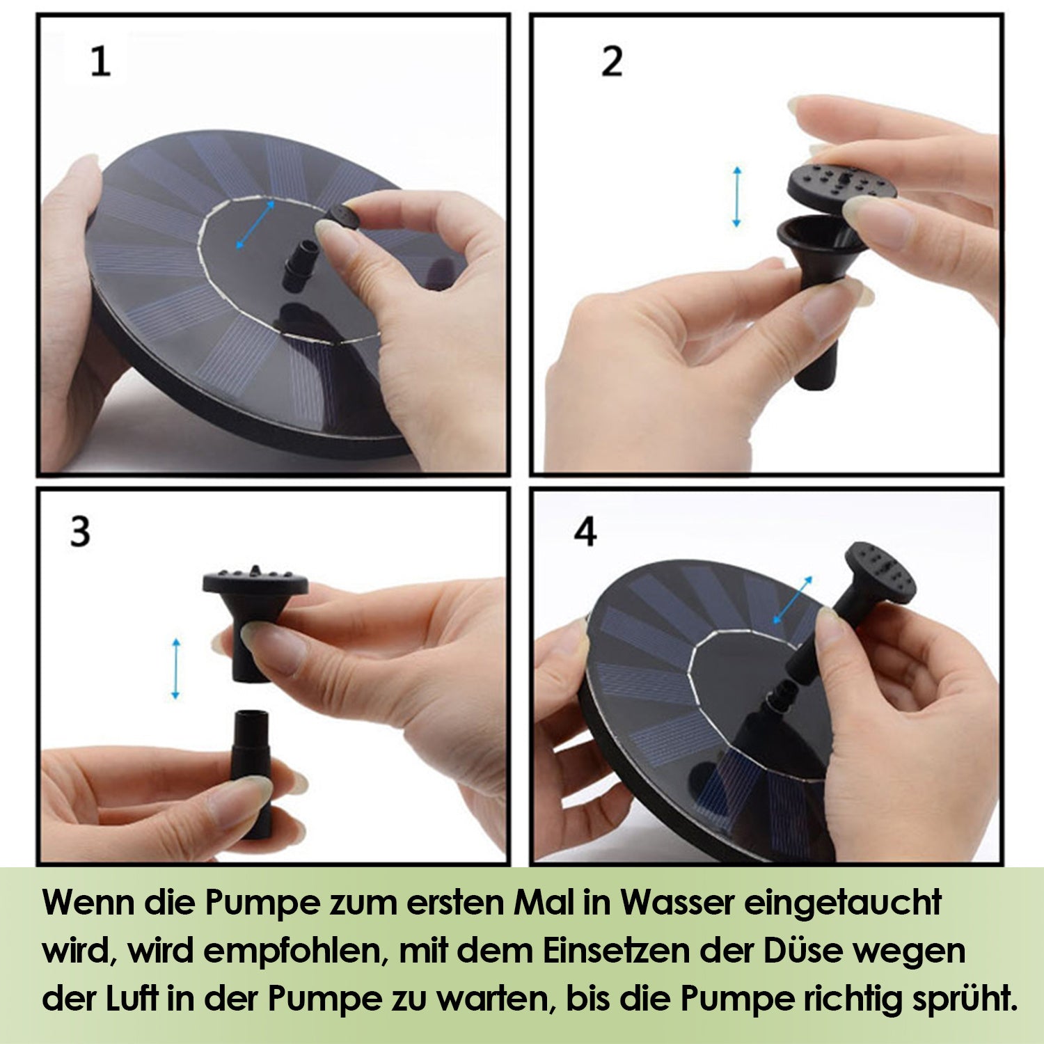 Jopassy Solarbetriebene Wasserpumpe schwimmender Springbrunnen
