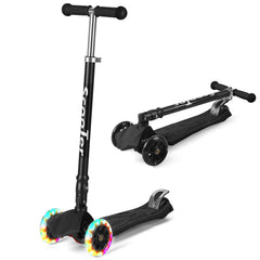 Jopassy Kinderroller mit LED Rädern klappbar 65-82 cm höhenverstellbar