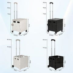 Jopassy Klappbarer Einkaufswagen 45L/50L mit Deckel