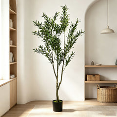 Jopassy Künstlicher Olivenbaum 120/150/180 cm Dekobaum mit Pflanztopf