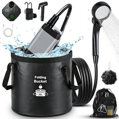 Jopassy Tragbare Campingdusche 20L mit Akku Pumpe