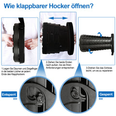 Jopassy Ausziehbarer Reisehocker für Garten und Camping