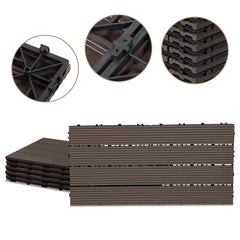 Jopassy WPC Terrassenfliesen 30x60 cm, Klickfliesen für Balkon & Garten, 1–5 m²