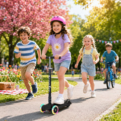 Jopassy Kinderroller mit LED Rädern klappbar 65-82 cm höhenverstellbar