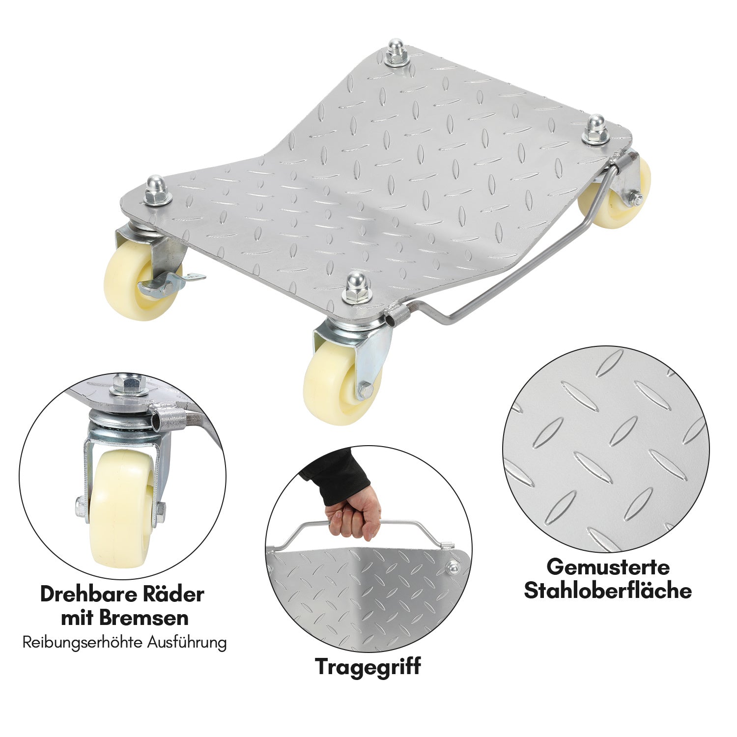 Jopassy Rangierhilfe PKW 4er Set, 500 kg pro Plattform