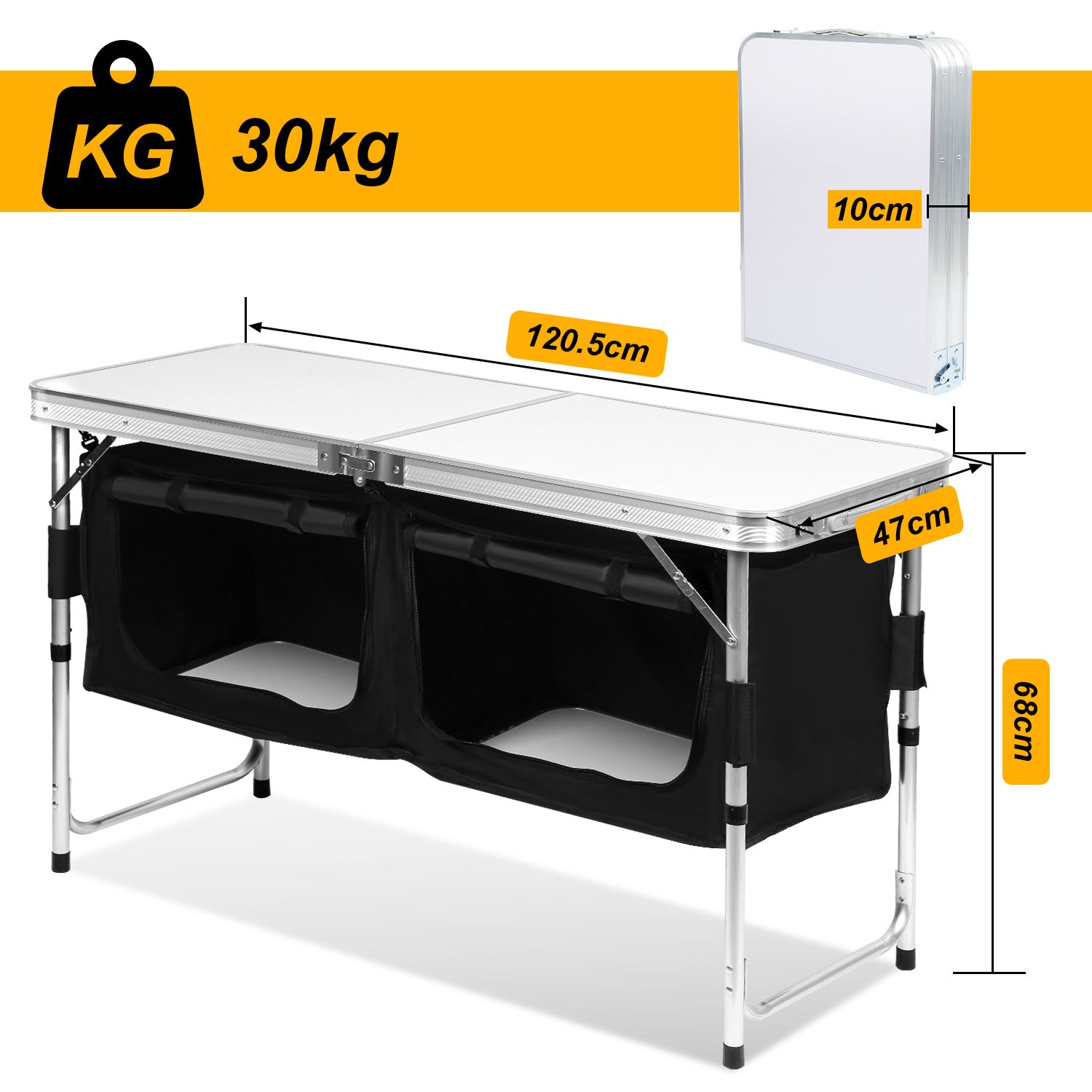 Jopassy Klappbarer Campingtisch für Camping und Gartenparty