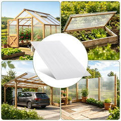 Jopassy Polycarbonat Hohlkammerplatten 8 mm 5 Stück ca. 3,66 m² für Gewächshaus
